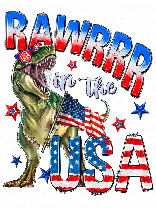 Rawrrr In The USA T-Rex  4th of July (Direct To Film)