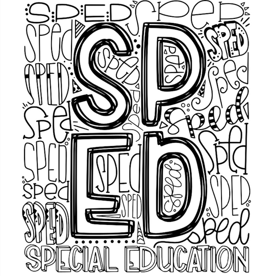 Special Education Typography Single Color (Adult)