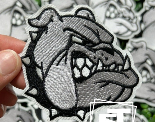 Bulldogs  Embroidered Black Collar  Patch
