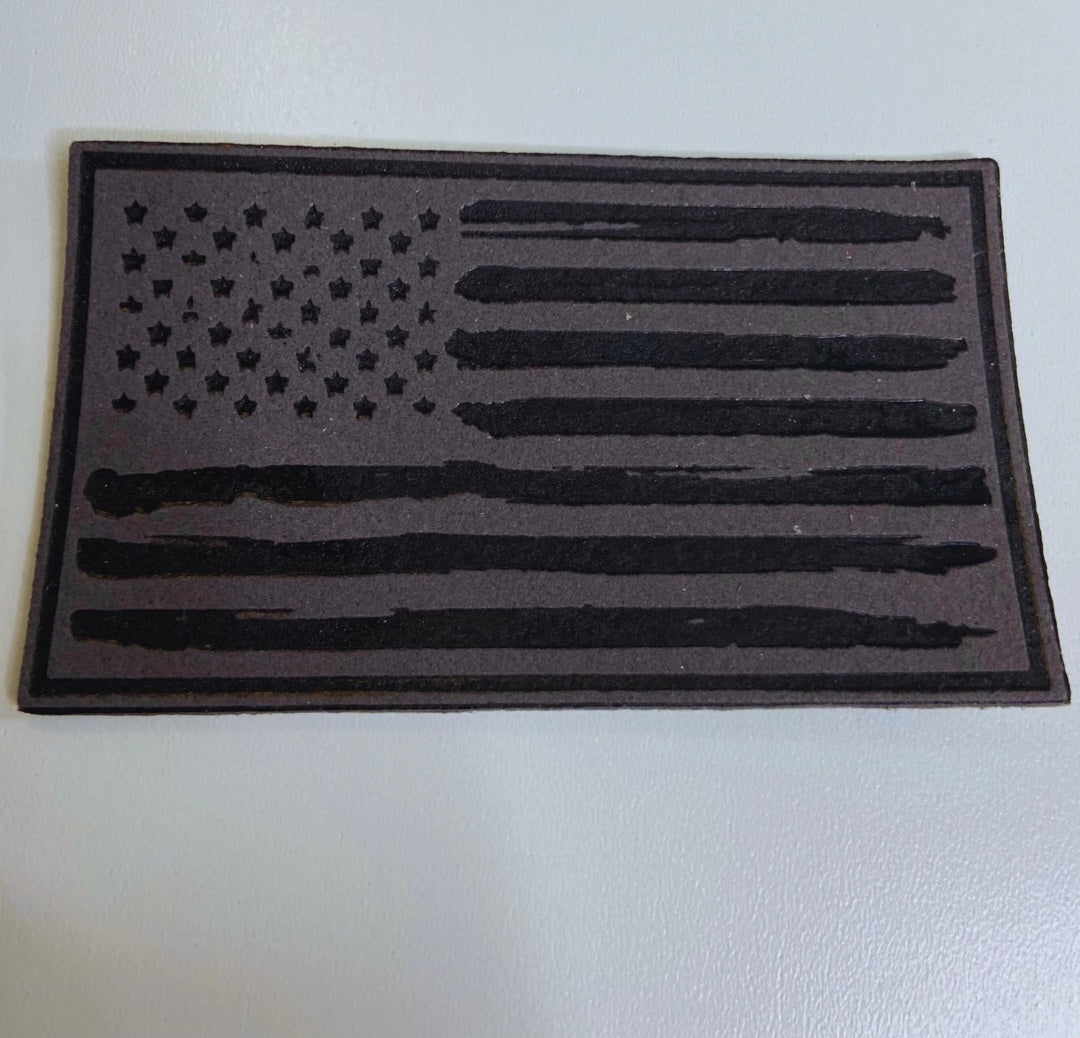 Distressed Flag  Embroidered Hat Patch