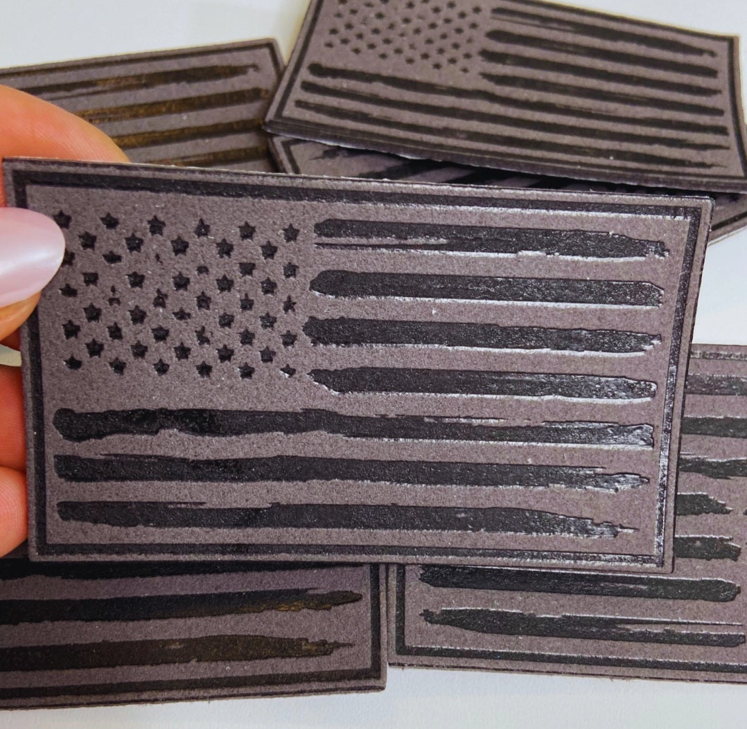 Distressed Flag  Embroidered Hat Patch