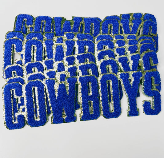 Cowboys In Blue Chenille Patch