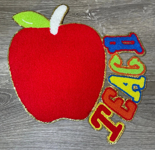 Teach/Apple Chenille Patch