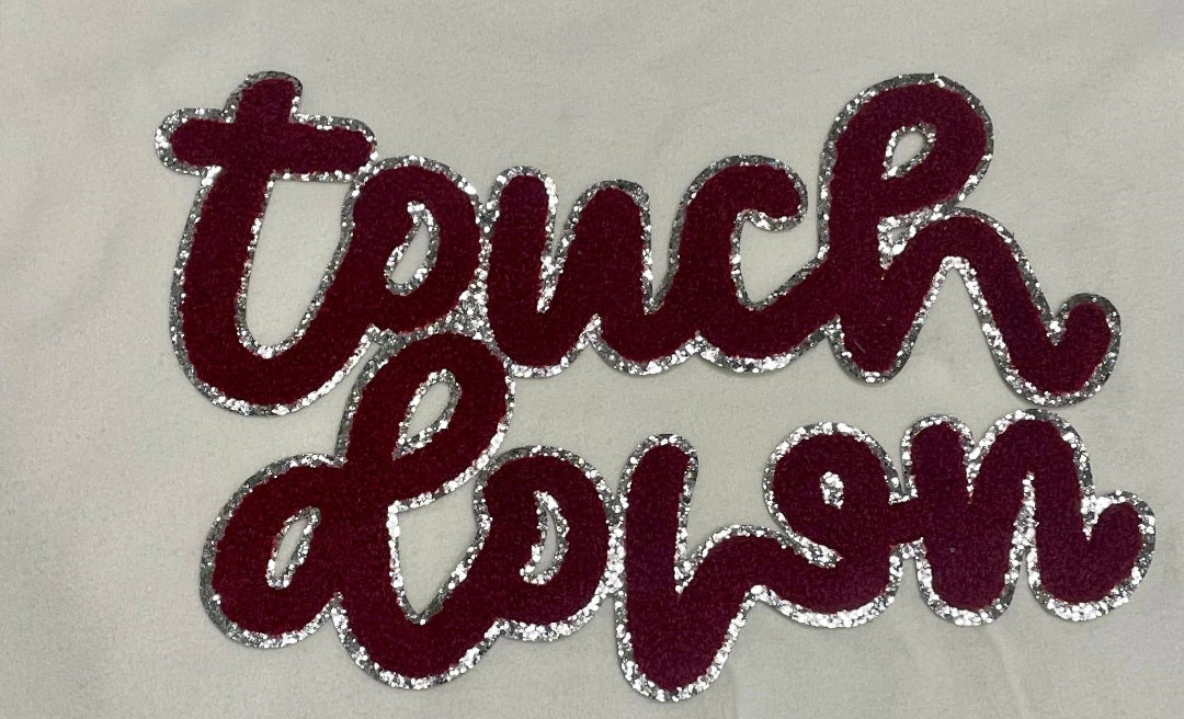 "Touch Down"  Chenille  Patch -
