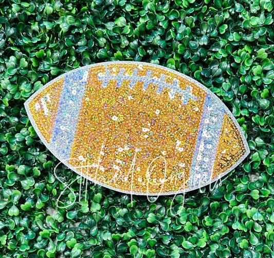 Gold Football  Sequin  Patch