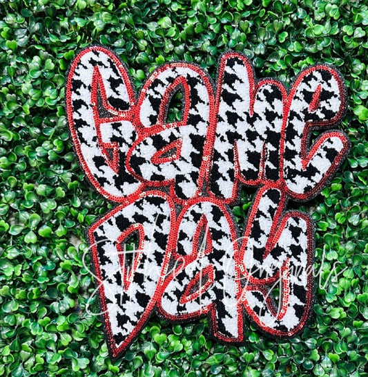 Houndstooth Game Day Chenille Patch