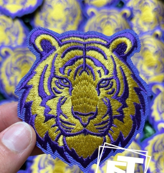 Tiger Head Embroidered Cap  Patch