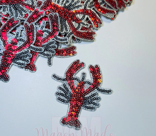 Crawfish Sequin Patch