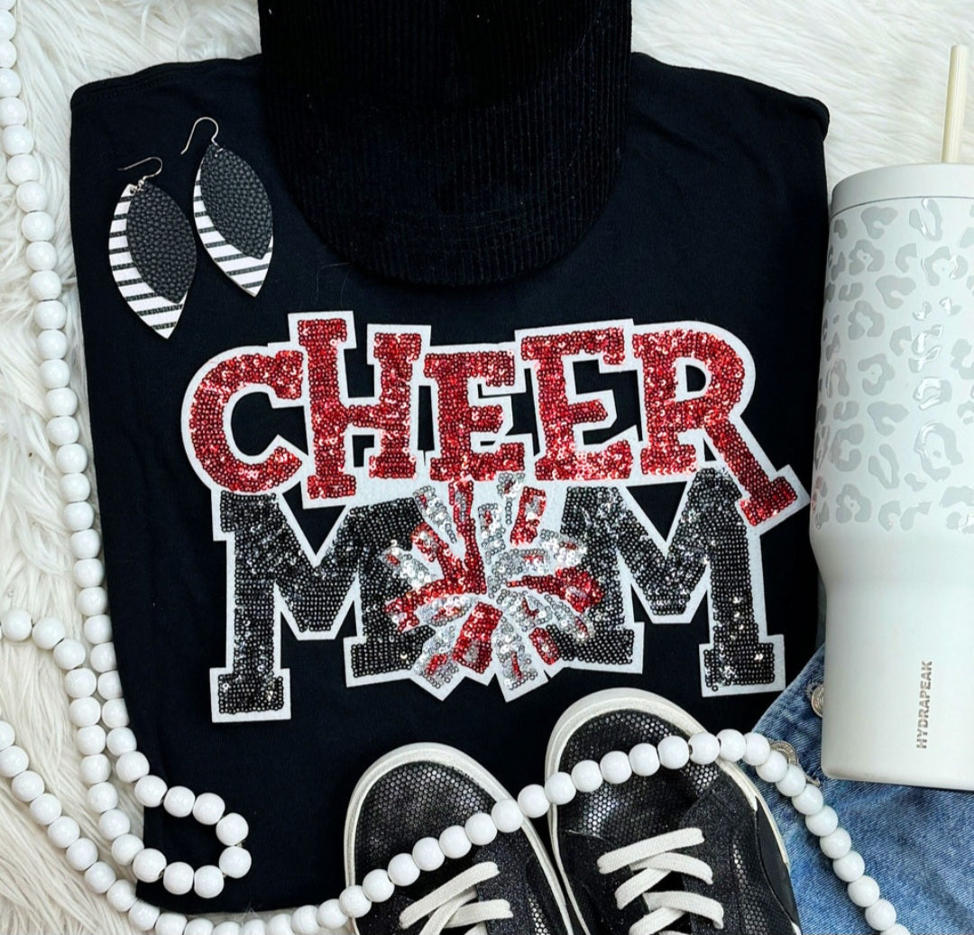 "Cheer Mom"   Sequin  Patch