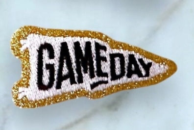Helmet, Flag, Game Day Embroidered Patch - IRON ON