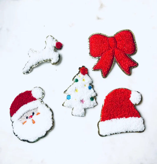 Chenille Christmas Patch - 3"