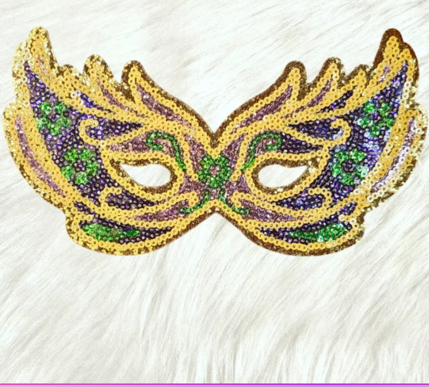 Mardi Gras Mask - sequin/Glitter mask