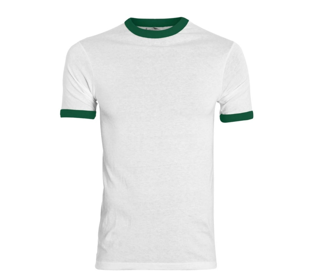 Augusta Ringer T-Shirt white-Dark Green
