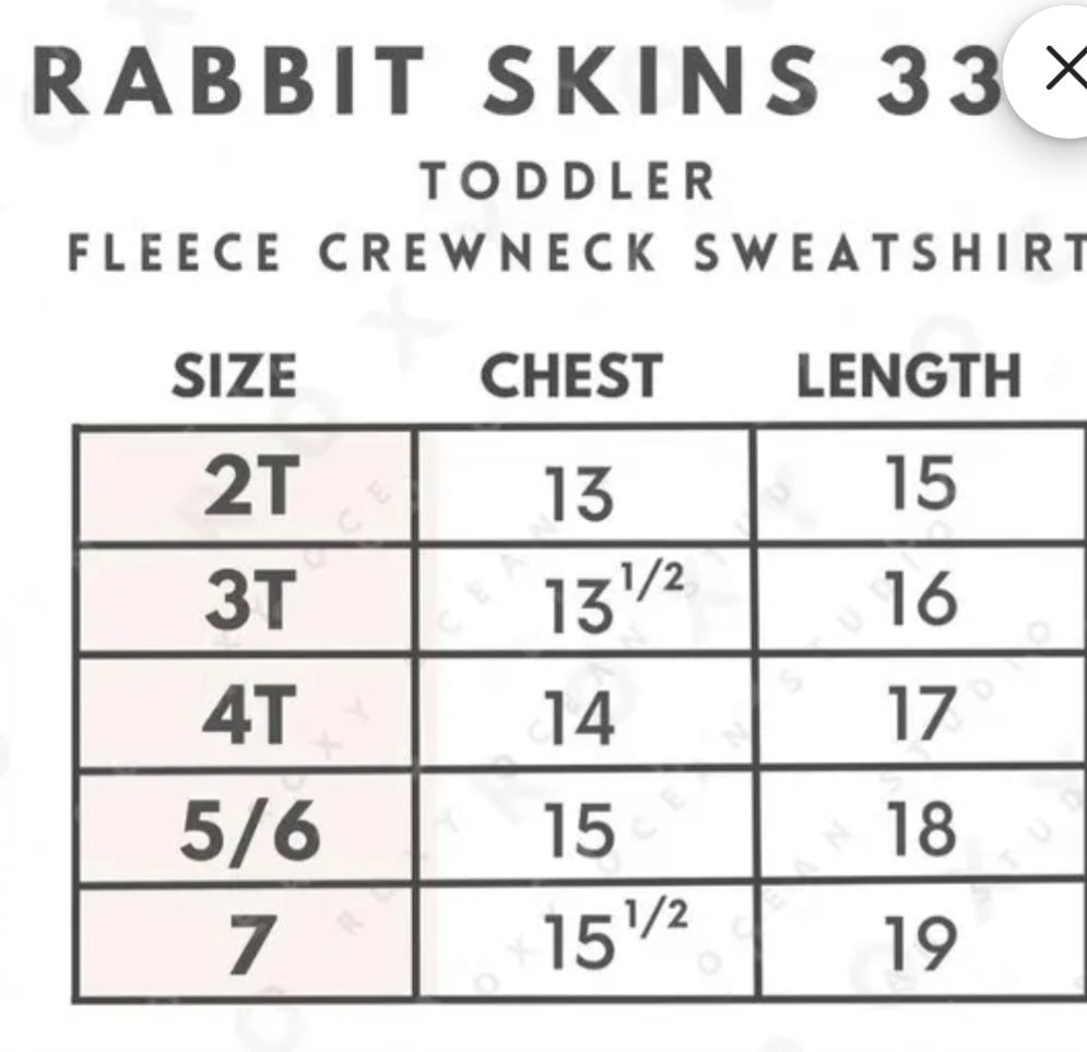 Red Rabbit Skins - Toddler Fleece Crewneck Sweatshirt - 3317