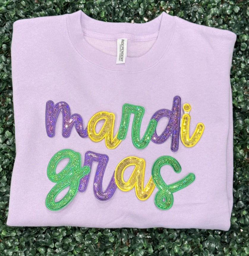 Sequin Mardi Gras Patch (2pc set)