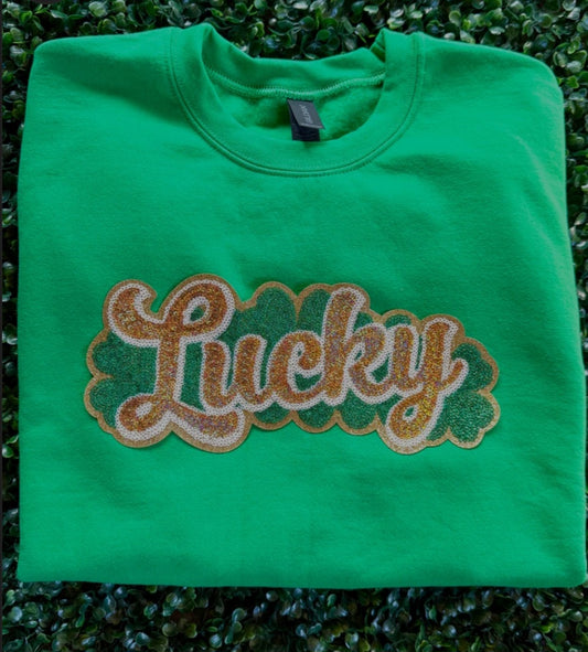 Lucky - Sequin/Glitter  Patch