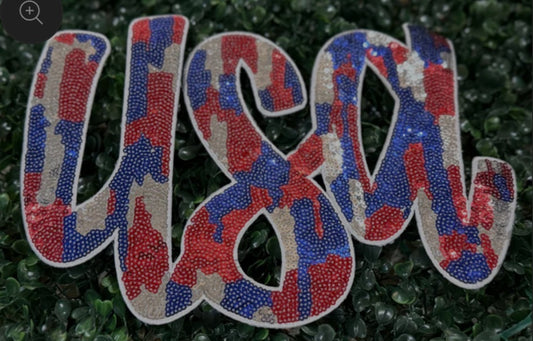 Sequin USA Camo Patch