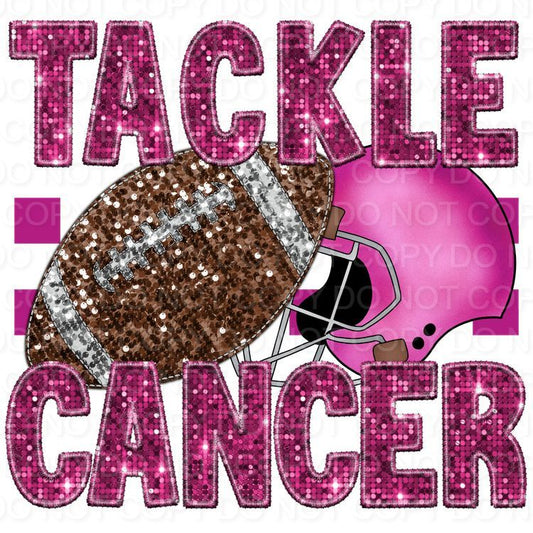 Tackle Cancer Faux Sequins (Direct To Film)