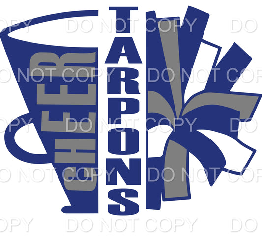 Grey Tarpons Megaphone Pom Pom (Sublimation)