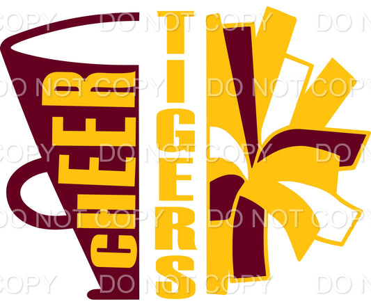 Crimson Tigers Megaphone Pom Pom (Sublimation)