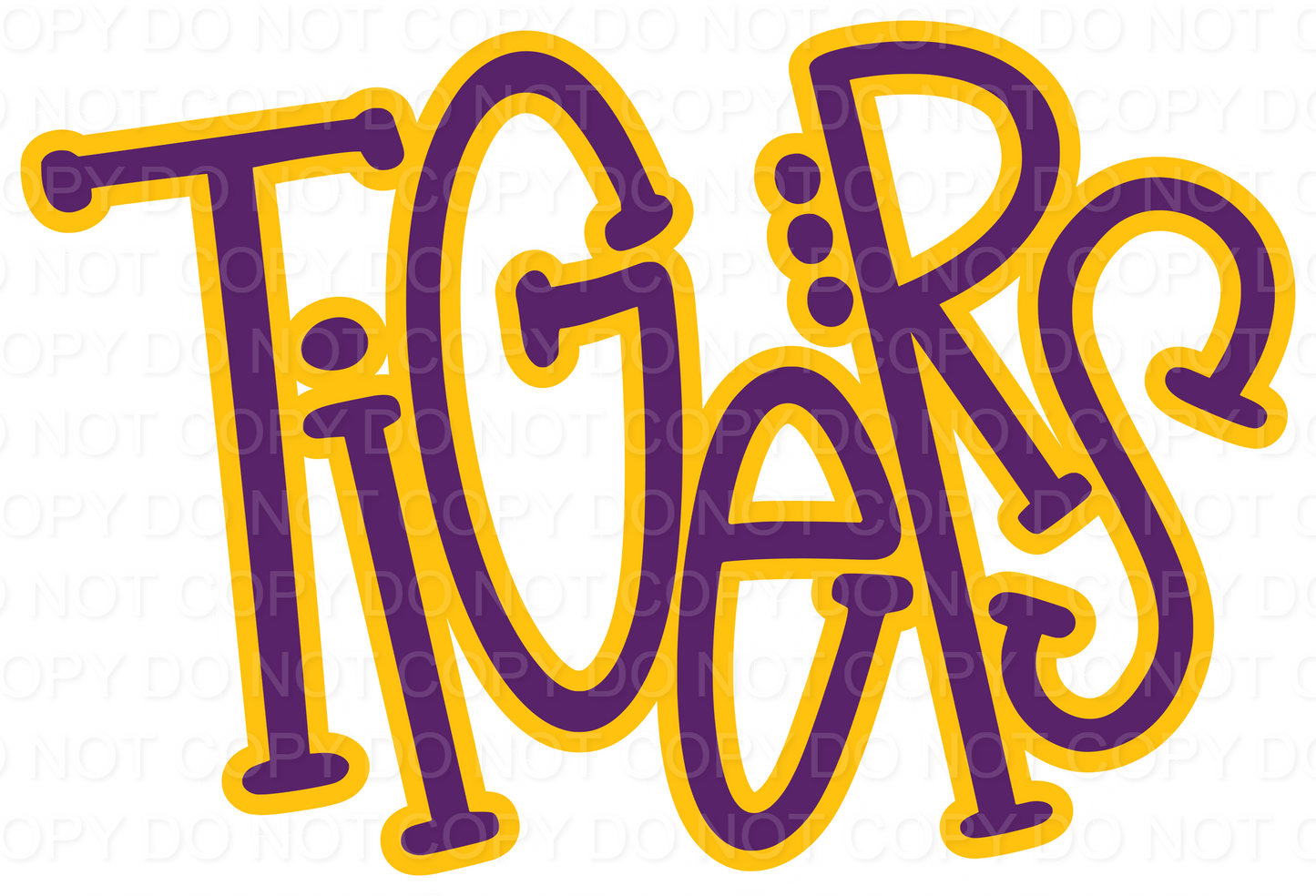 TIGERS GS DOTS PURPLE THS (Direct To Film) (Copy)