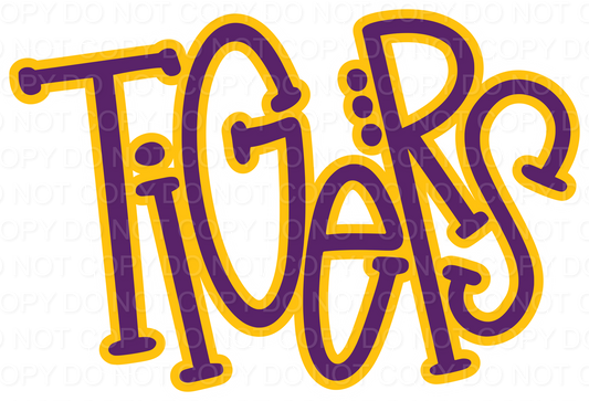 TIGERS GS DOTS PURPLE THS (Direct To Film) (Copy)