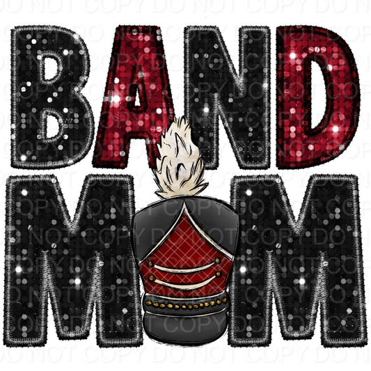 Faux Sequin Band Mom (Direct To Film)