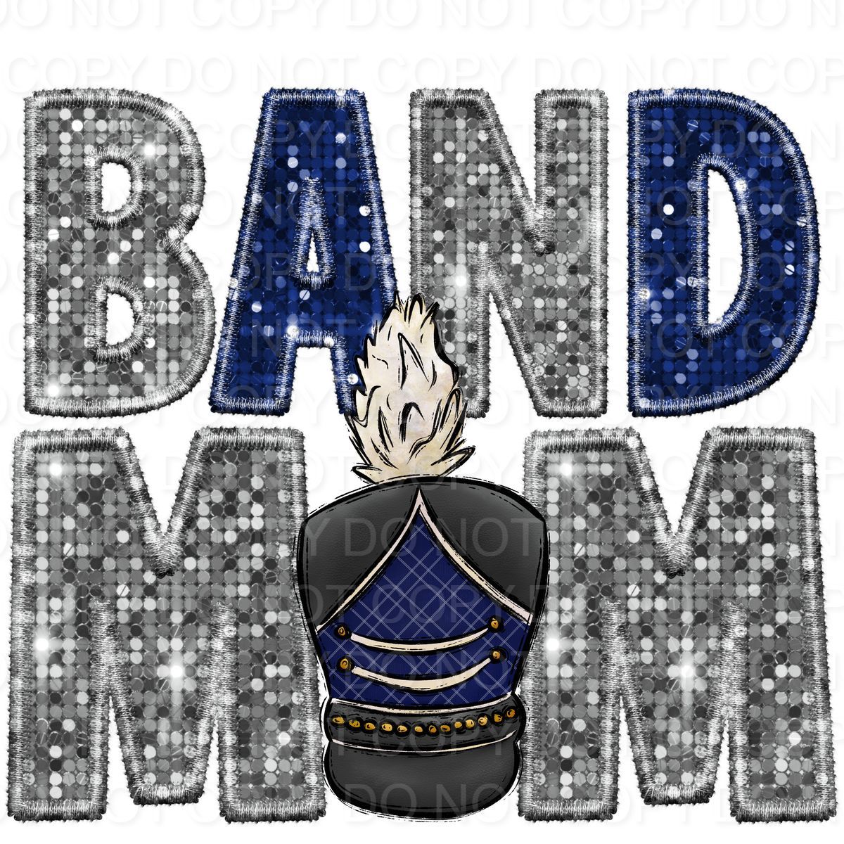 Faux Sequin Band Mom (Direct To Film)
