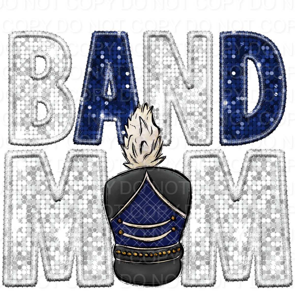 Faux Sequin Band Mom (Direct To Film)