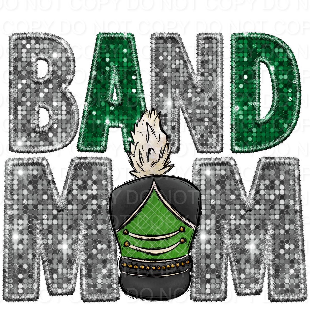 Faux Sequin Band Mom (Direct To Film)