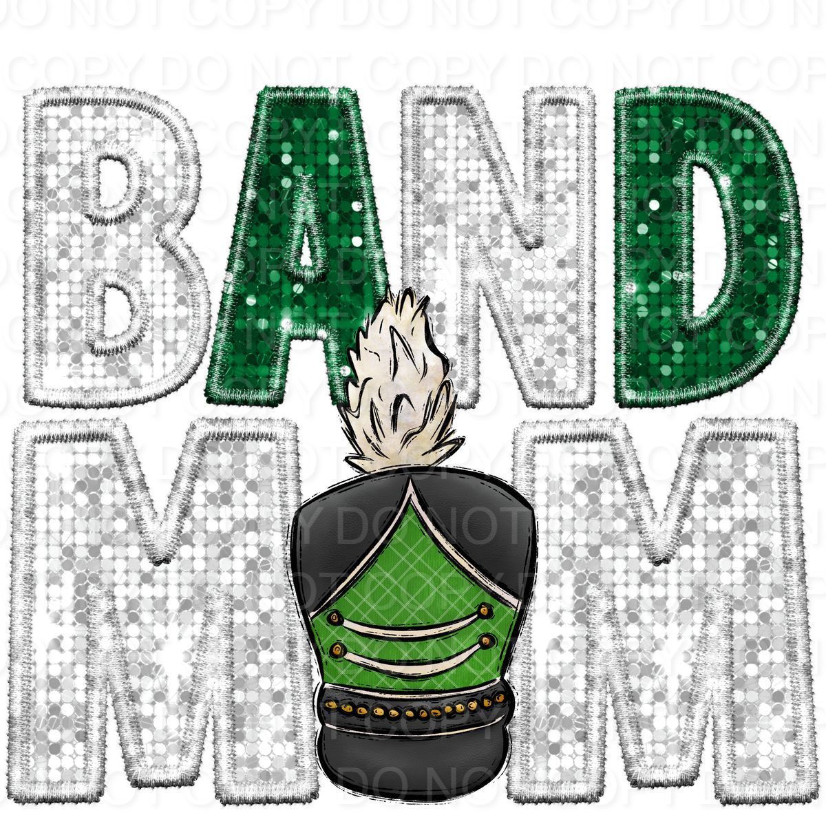 Faux Sequin Band Mom (Direct To Film)