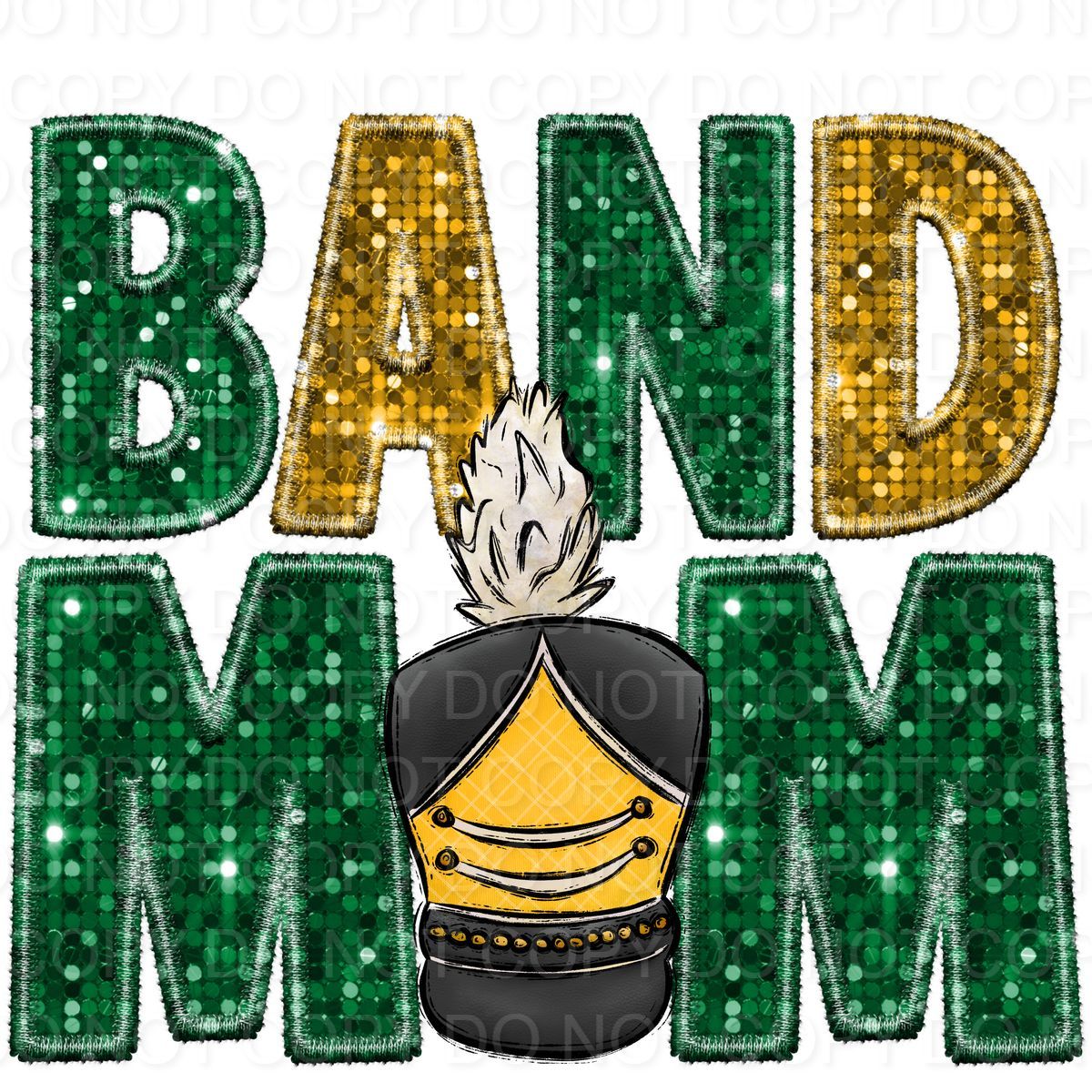 Faux Sequin Band Mom (Direct To Film)