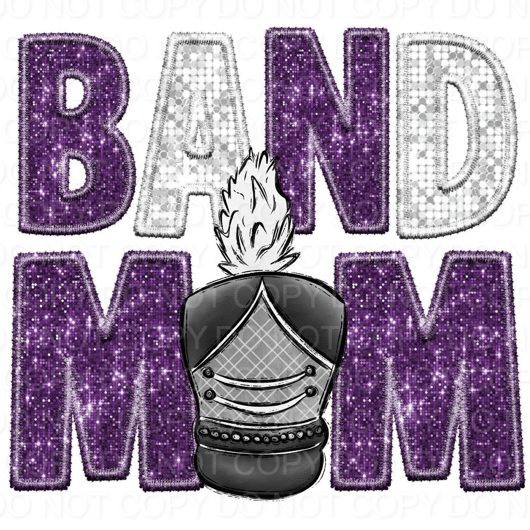 Faux Sequin Band Mom (Direct To Film)