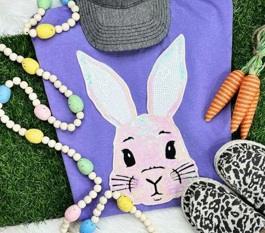 Sequin Bunny Face Patch