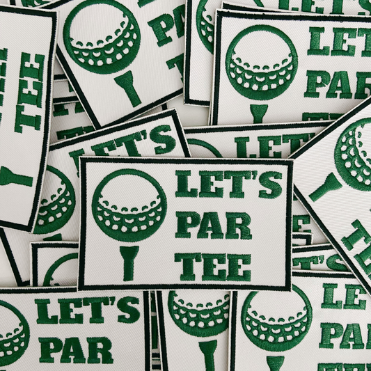 3.5" LET'S PAR TEE (golf)  -  Embroidered Hat Patch