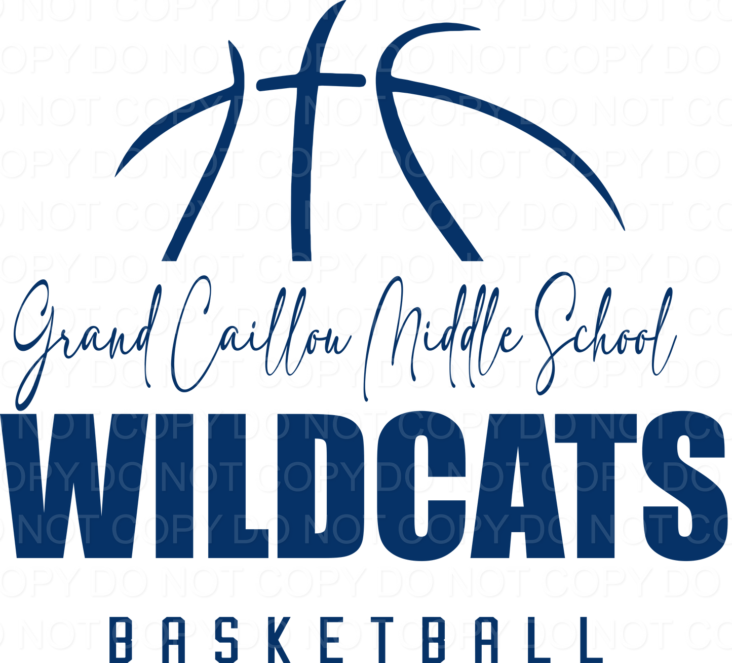 Grand Caillou  Middle School Half Ball DTF Print