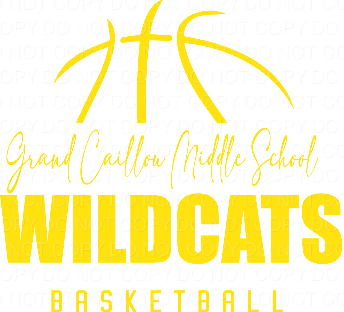 Grand Caillou  Middle School Half Ball DTF Print