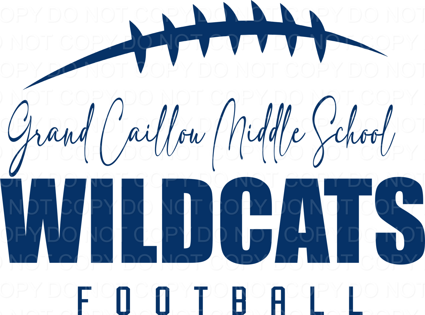 Grand Caillou  Middle School Half Ball DTF Print