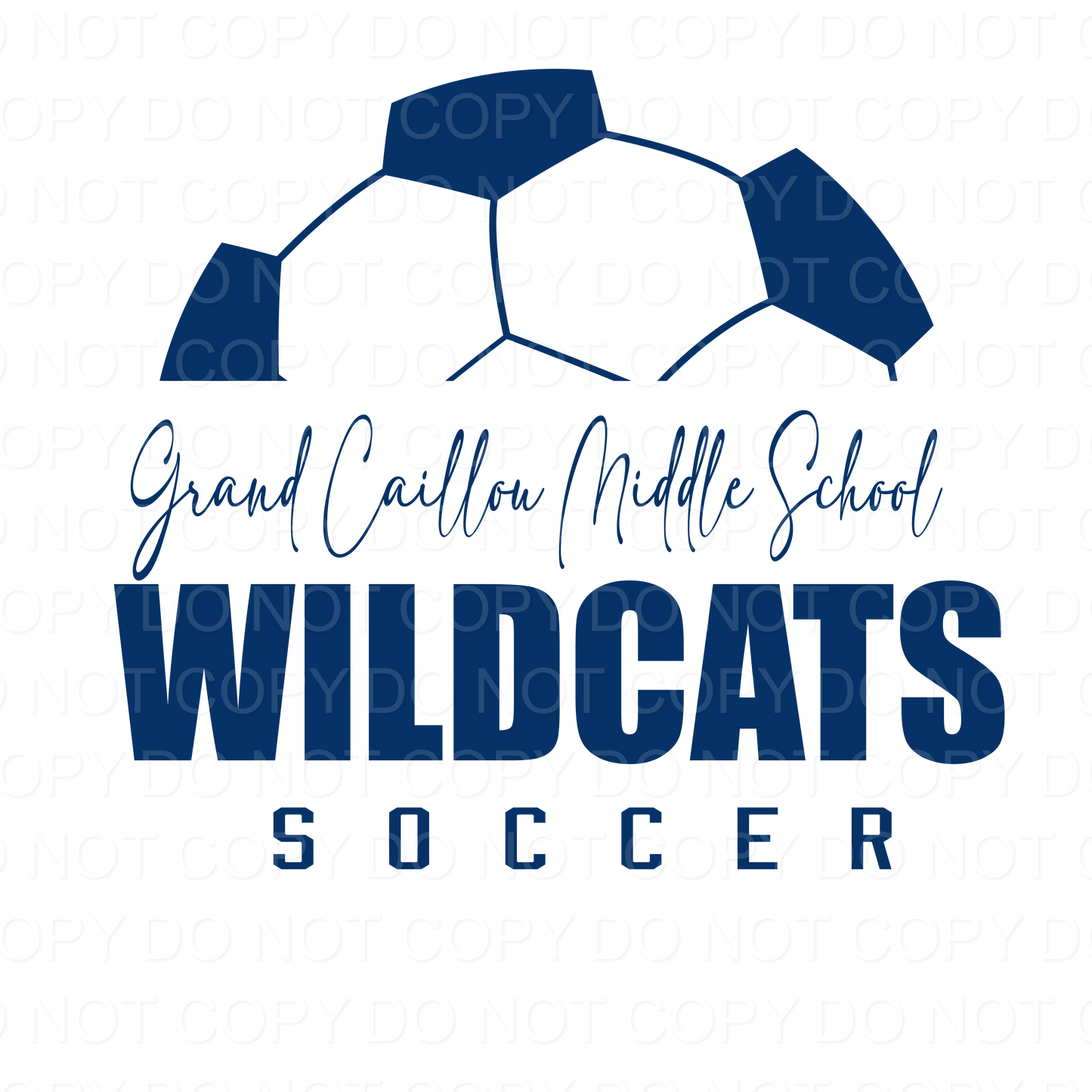 Grand Caillou  Middle School Half Ball DTF Print