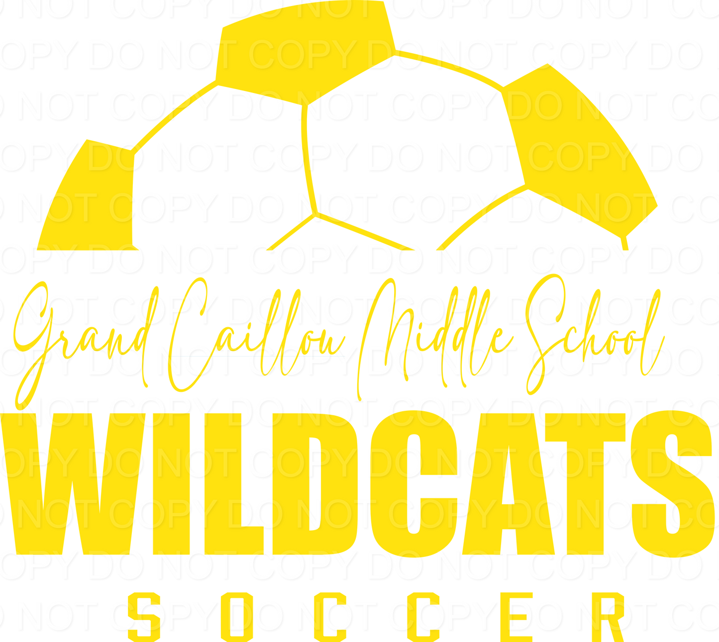 Grand Caillou  Middle School Half Ball DTF Print