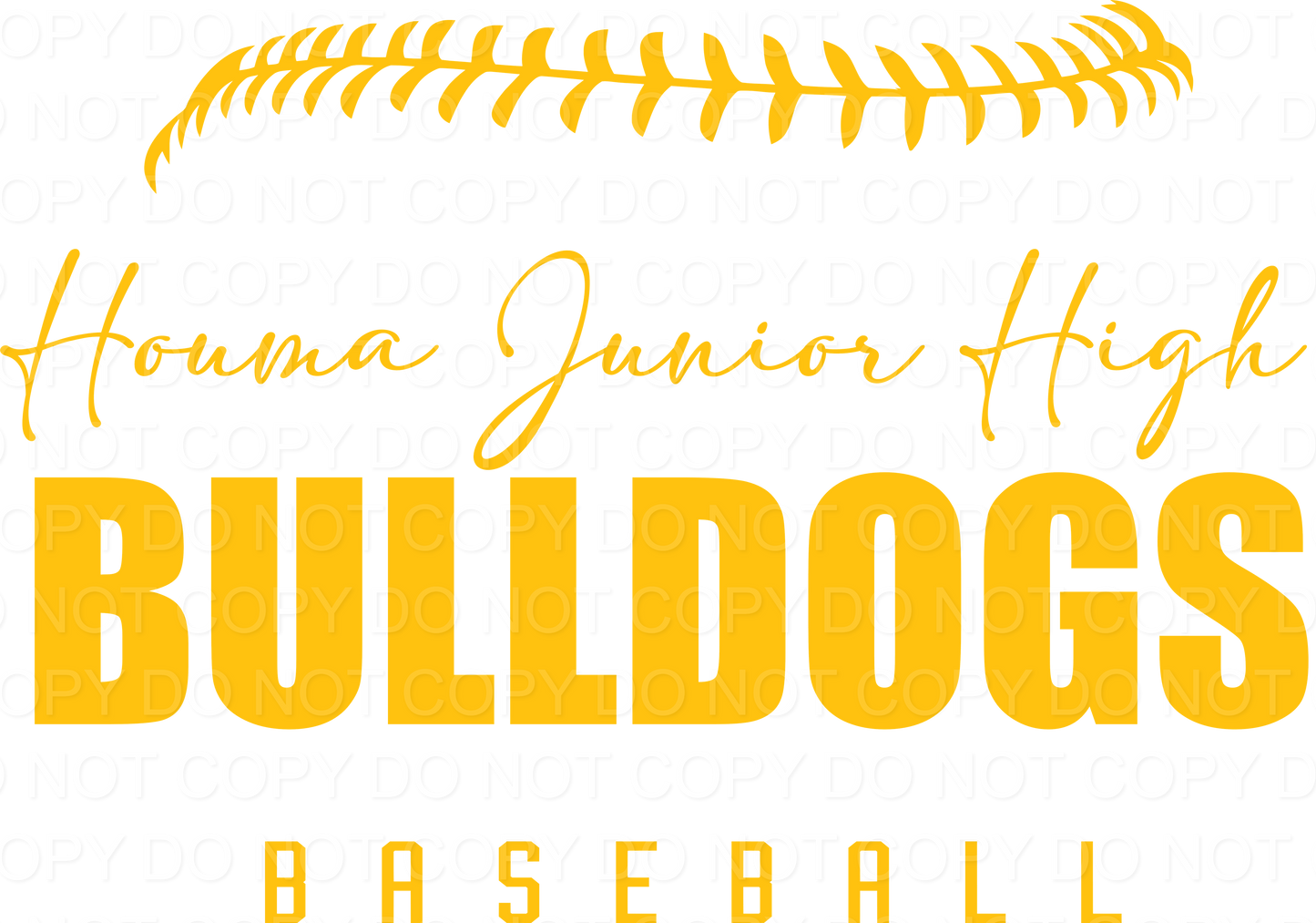 Houma Jr. High School Half Ball DTF Print