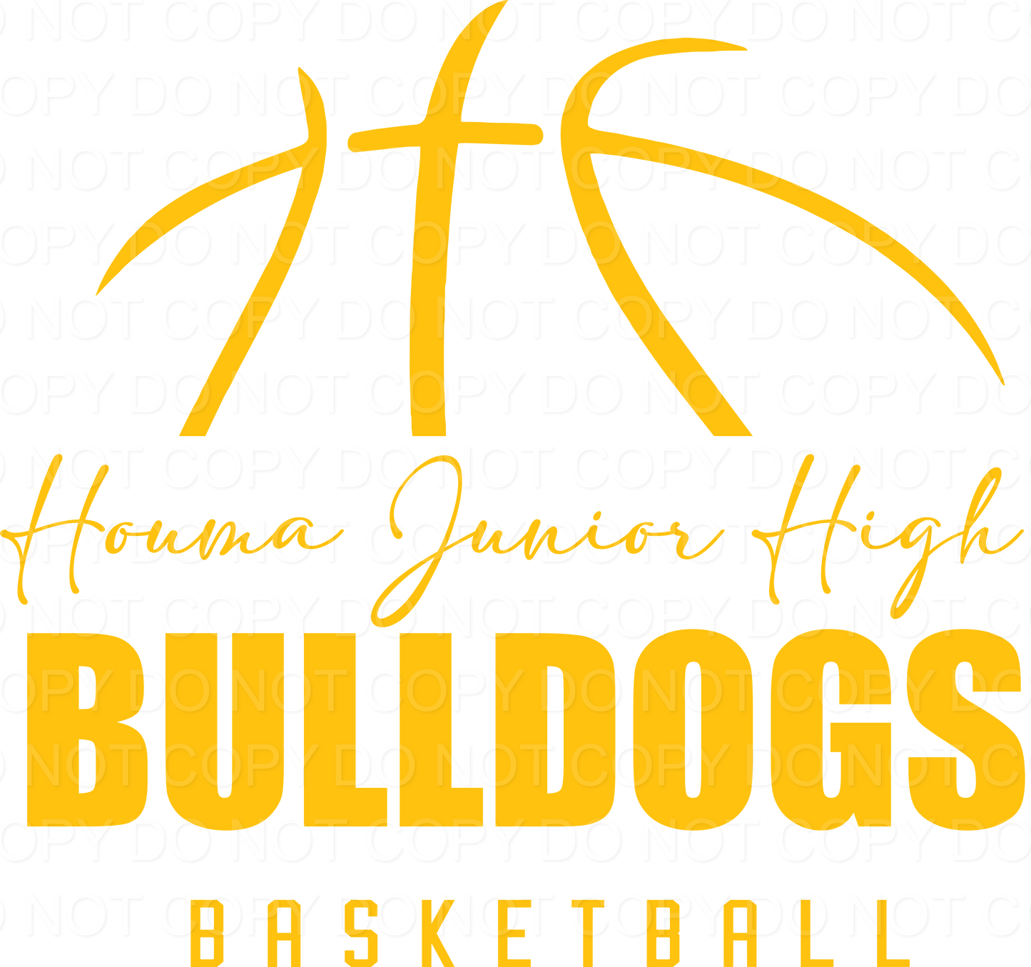 Houma Jr. High School Half Ball DTF Print