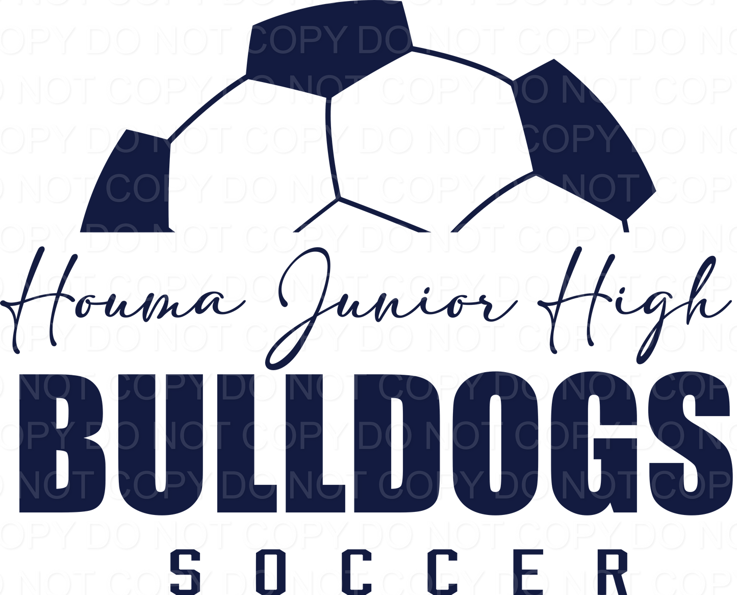 Houma Jr. High School Half Ball DTF Print