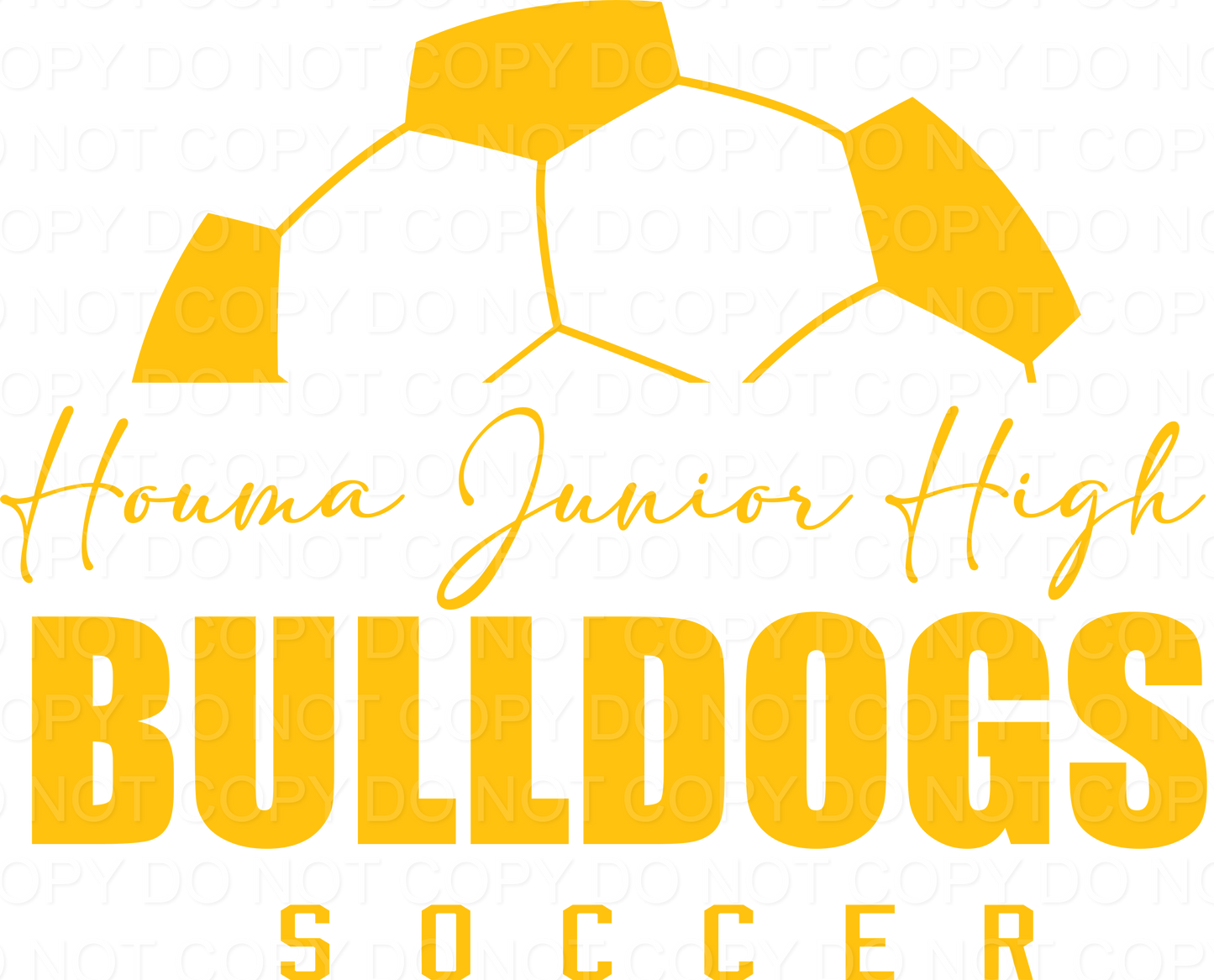 Houma Jr. High School Half Ball DTF Print