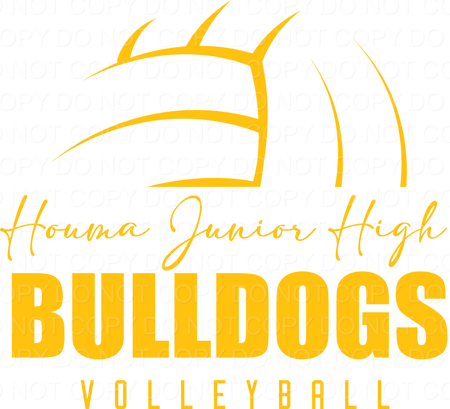 Houma Jr. High School Half Ball DTF Print