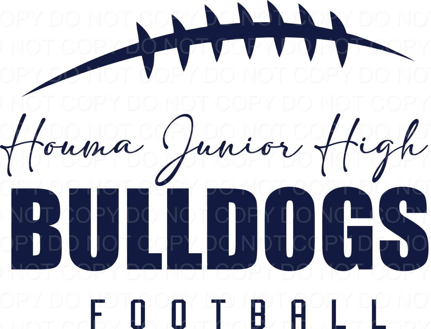 Houma Jr. High School Half Ball DTF Print