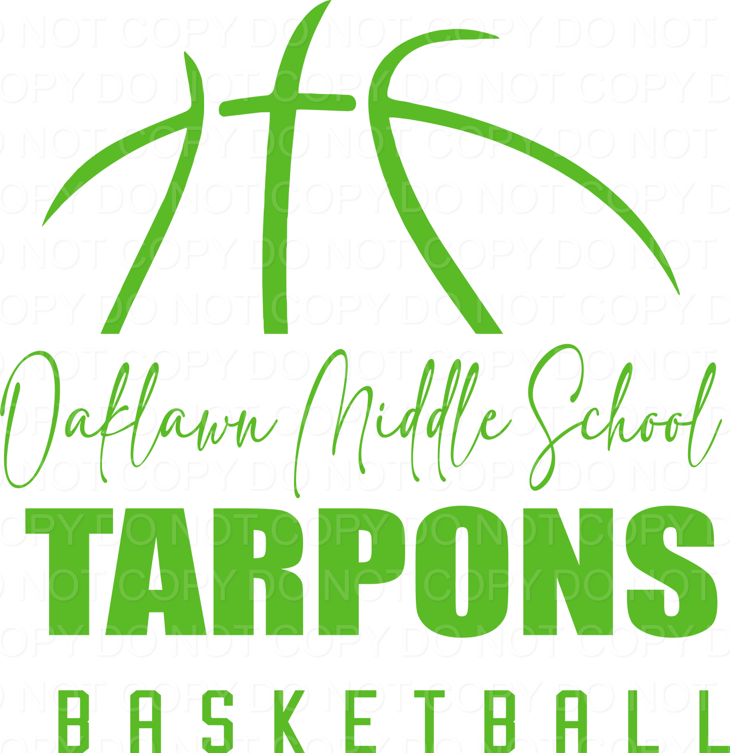 Oaklawn  Middle School Half Ball DTF Print