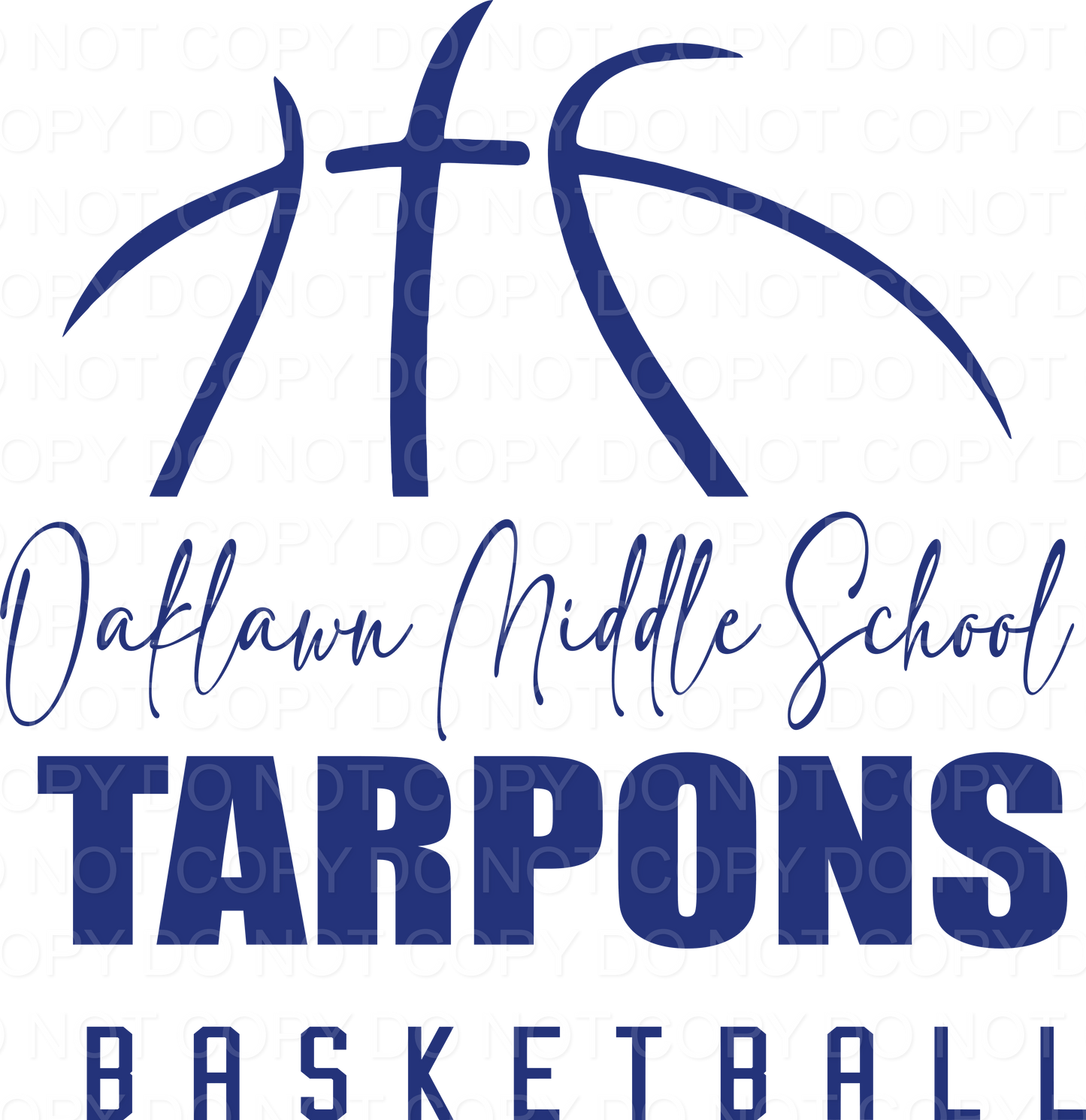 Oaklawn  Middle School Half Ball DTF Print