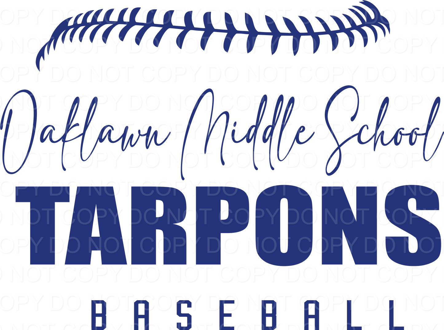 Oaklawn  Middle School Half Ball DTF Print