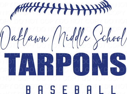 Oaklawn  Middle School Half Ball DTF Print